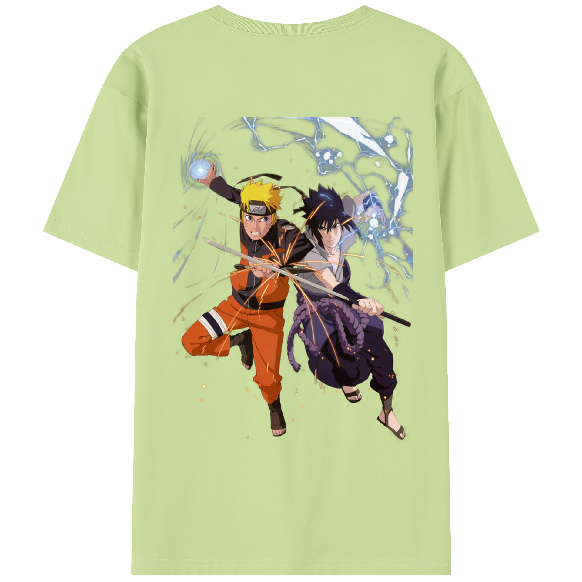 （画像用） NARUTO -ナルト- うずまき ナルト Uzumaki Naruto 綿100％半袖Tシャツ（背面プリント）